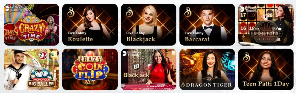 Juegos de casino en vivo SILVER OAK CASINO